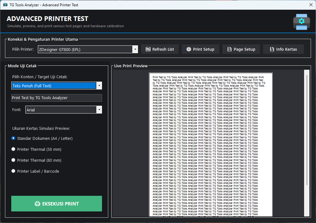 Advanced Printer Test